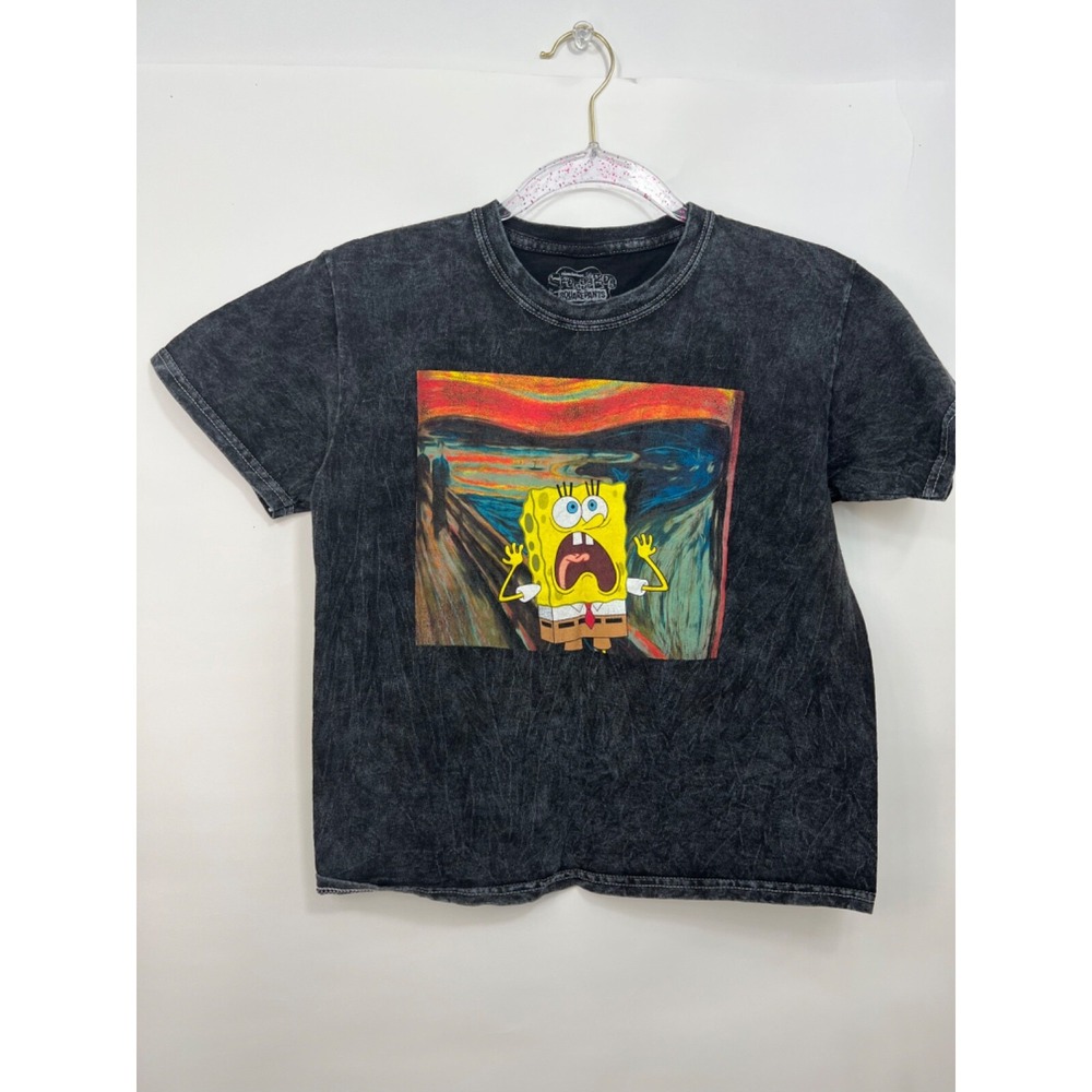 Spongebob Squarepants Black T SHIRT Authentic Licensed Unisex Size XS - Picture 1 of 6